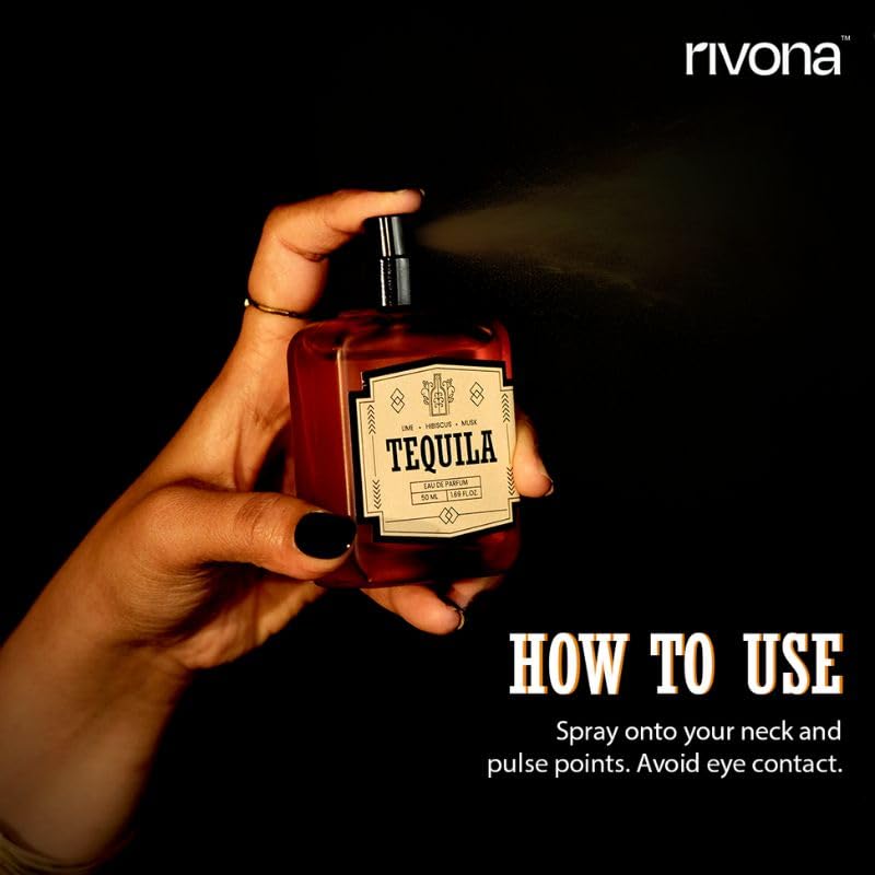 Rivona's Tequila Perfume - Zesty & Citrus, Long-Lasting Fragrance with Tequila, Bergamot & Lime, Unisex Eau de Parfum | Ideal for special occasions | 50ml