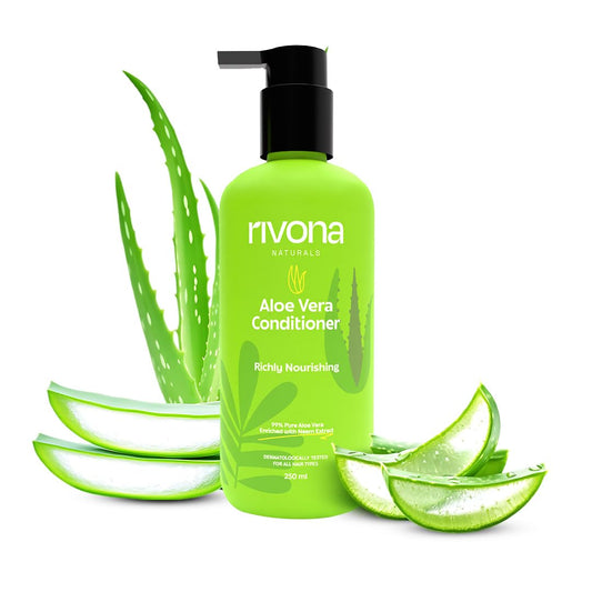 RIVONA NaturalS Aloe Vera Conditioner | + Neem |Anti Frizz And Smoothening | For Men & Women | All Hair Types | 250 ml