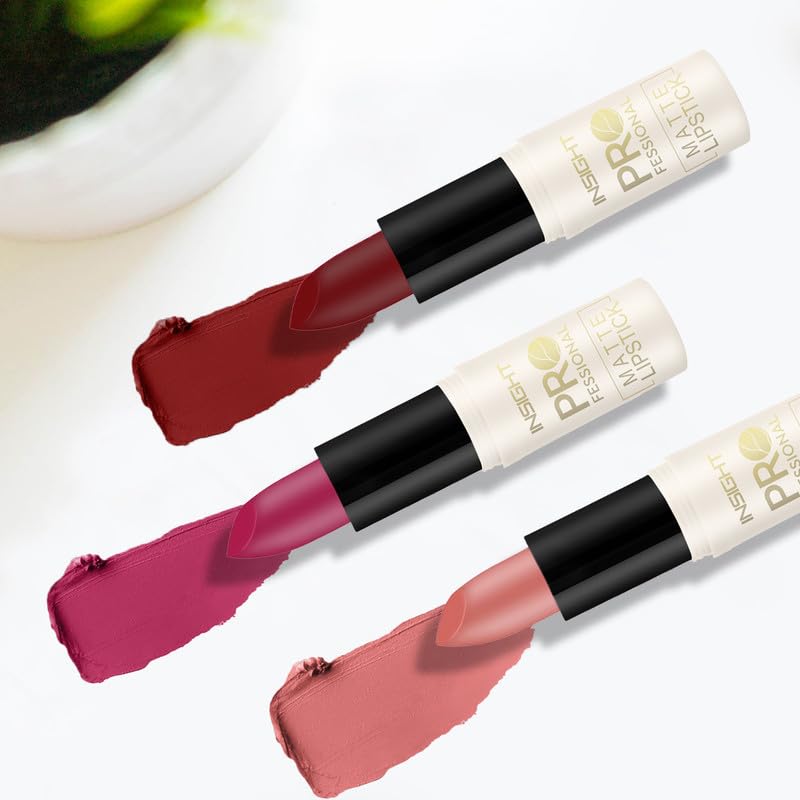 Insight Professional Matte Lipstick - Praise | Matte Finish | Ultra Pigmented | Transferproof | Infused with Carrot Seed Oil & Vitamin E (4.2gm)