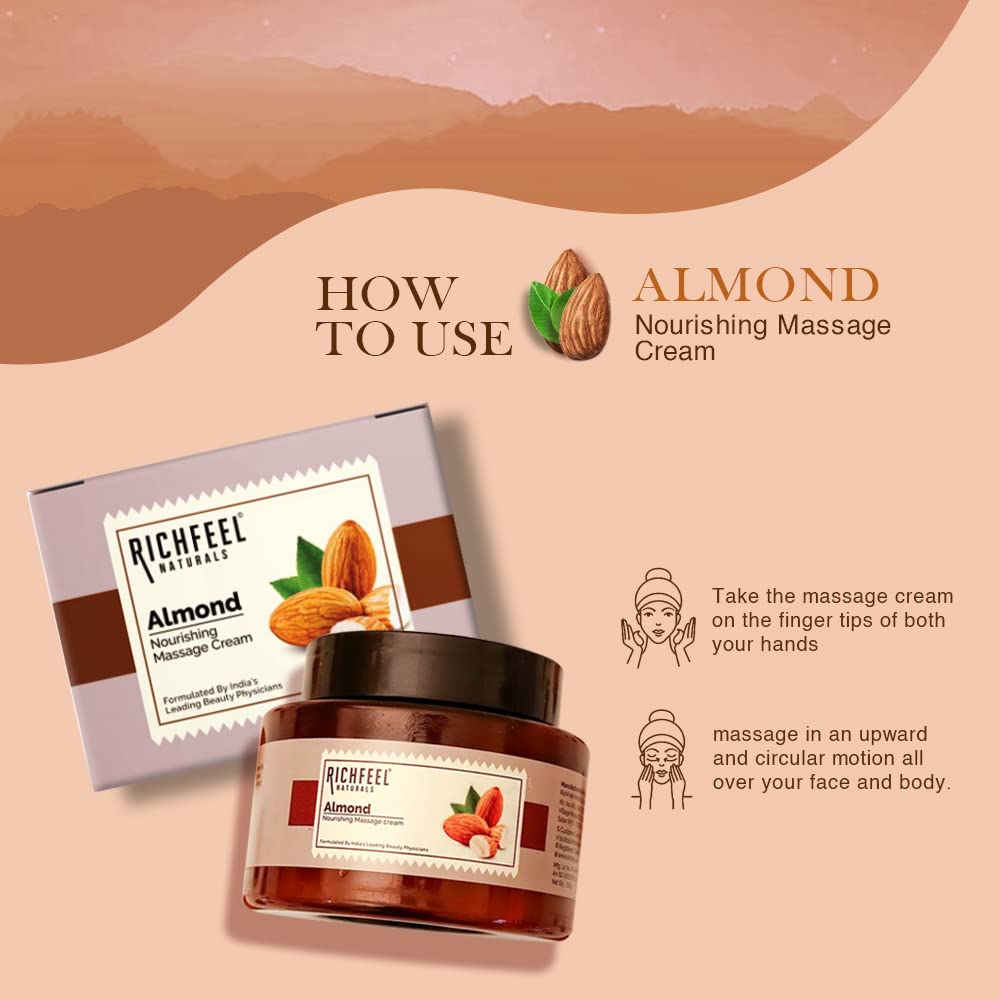 Richfeel Naturals Almond Nourishing Massage Cream | 500g