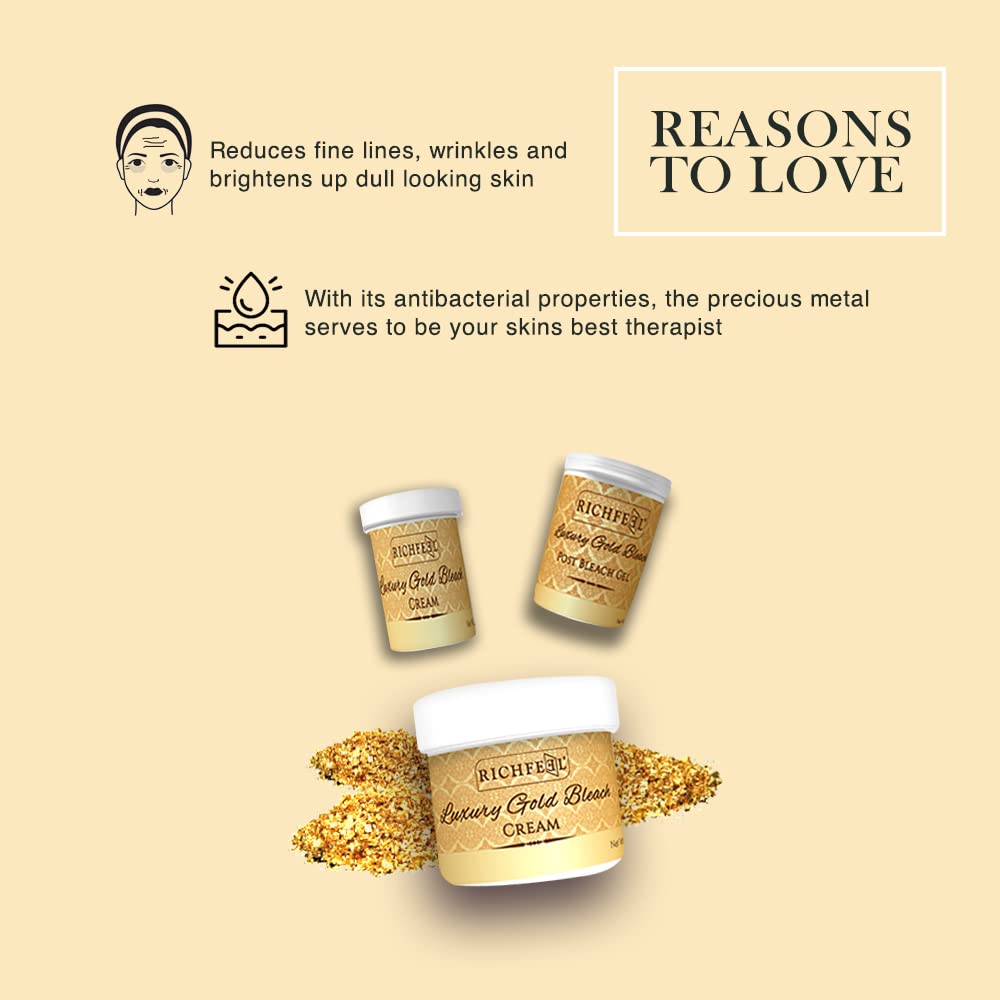 Richfeel Naturals Luxury Gold Bleach Kit Pack of 3