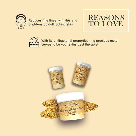 Richfeel Naturals Luxury Gold Bleach Kit Pack of 3