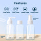 GUBB Travel Bottle Set | Travel Bottles For Toiletries | Refillable Bottles With Pump, Spray & Cap