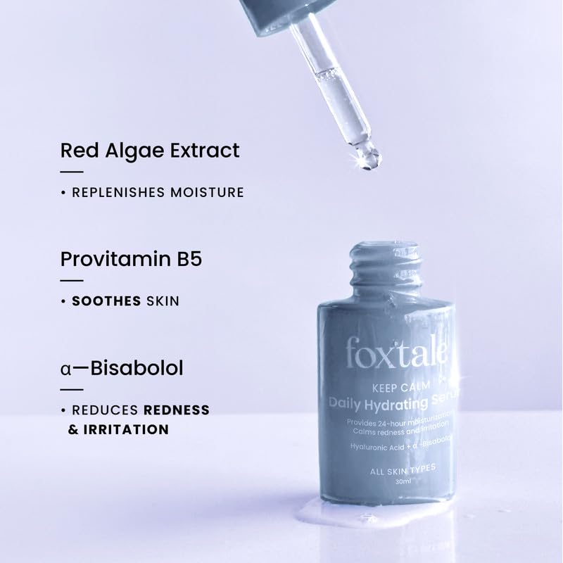 Foxtale Daily Hydrating Hyaluronic Acid Serum Deep Hydration Barrier Repair Redness Relief