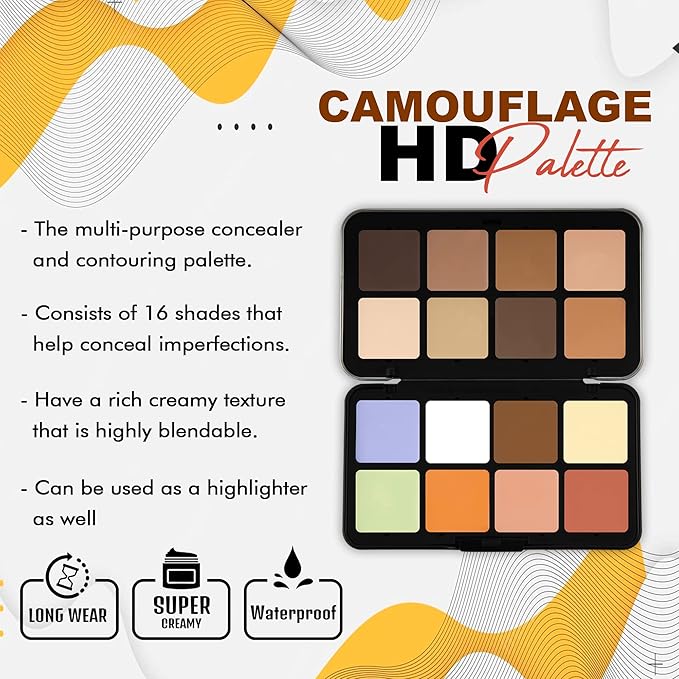 Forever52 Camouflage 16 color HD concealer palette