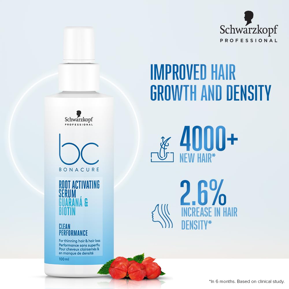 Schwarzkopf Professional Root Activating Serum for Thinning Hair With Guaranȧ + Biotin | For Scalp Care | Vegan | 100ml