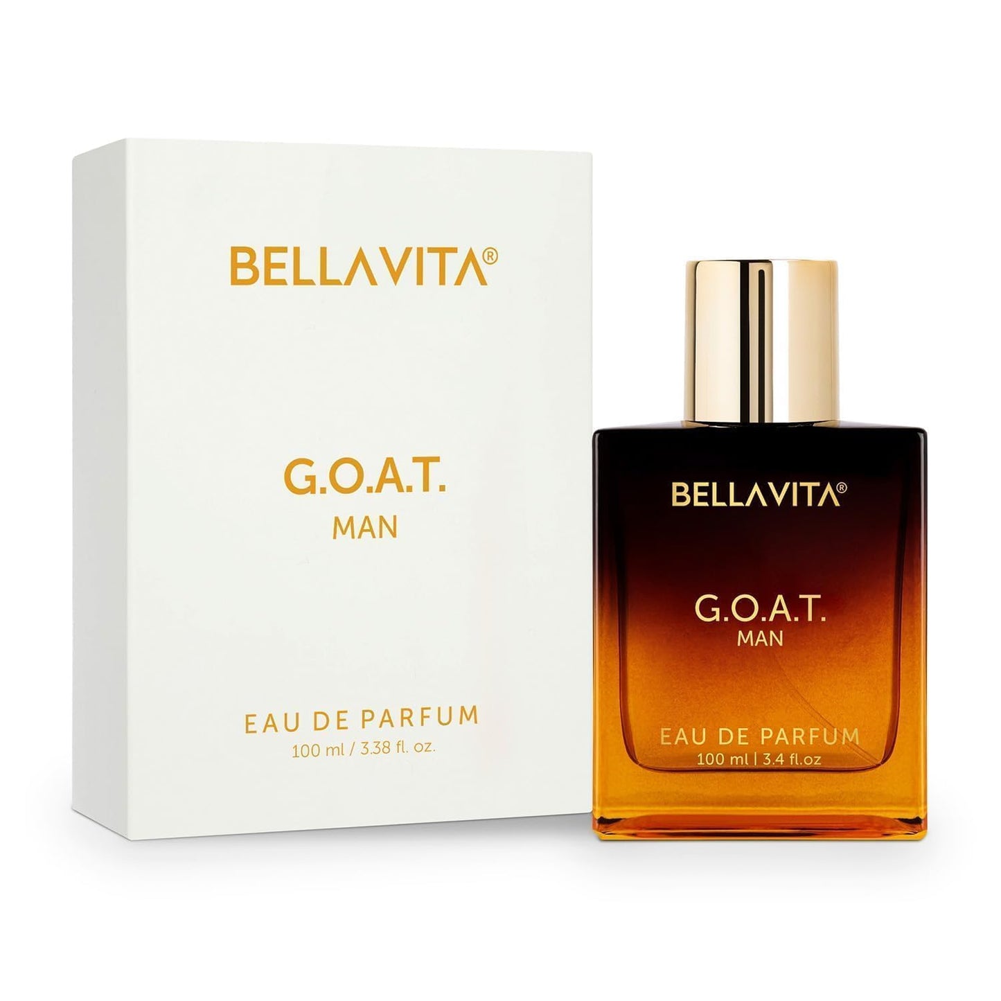 Bella Vita Luxury G.O.A.T Long Lasting Perfume | Perfume for Man | Eau De Parfum 100ml | Bergamot, Patchouli & Vetiver | Spicy, Citrus, Woody & Musky Premium Fragrance