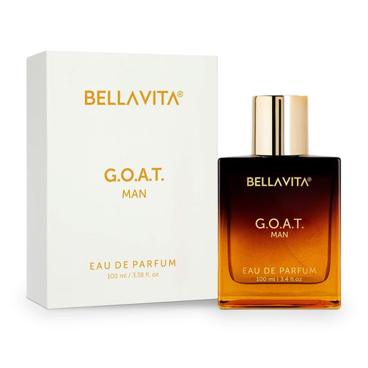 Bella Vita Luxury G.O.A.T Long Lasting Perfume | Perfume for Man | Eau De Parfum 100ml | Bergamot, Patchouli & Vetiver | Spicy, Citrus, Woody & Musky Premium Fragrance