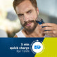 PHILIPS MG7707/15, 12-in-1 All-in-1 Trimmer. Power Adapt Technology For Recise Trimming Grooming Kit 120 min Runtime 11 Length Settings (Blue, Black)