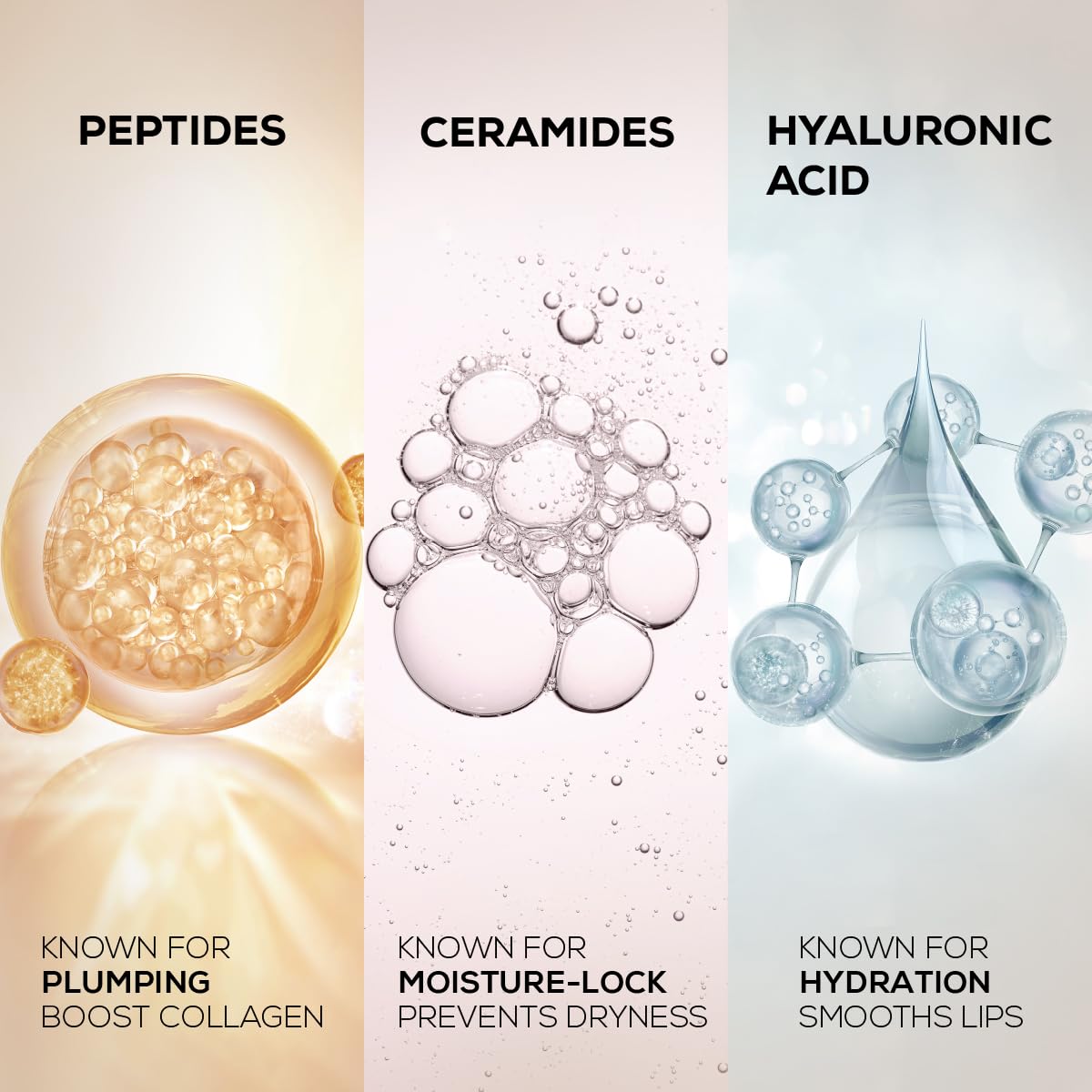 Peptide-Infused Aqua Lip Drop Lip Balm Lip Treatment for Dry, Chapped Lips, Intense Hydration with Ceramides & Collagen | 10g