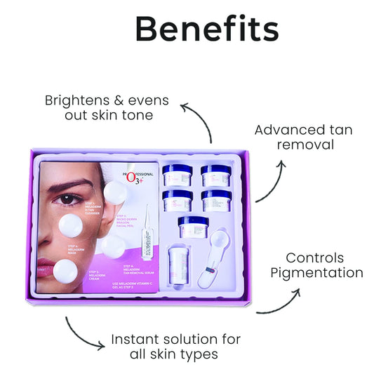 O3+ Power Brightening Facial Kit For Radiant and Glowing Skin,123gm+40ml