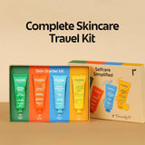 Rivona Naturals Skincare Travel Kit PO4 | Sunscreen UV protection, Face wash, Face cream, Cleansing balm | For Men & Women |100% Vegan, Natural, Cruelty free | All skin types