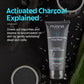 Rivona Naturals Charcoal Face Wash for men, anti pollution and deep pore cleasning with tea tree and rice granules 100ml