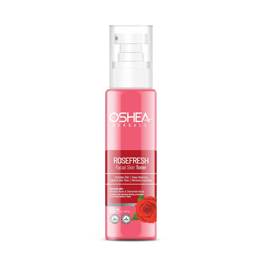 Oshea Herbals RoseFresh Skin Toner For Normal to Oily Skin Type | Controls Oil, Cures Pimples, Minimise Pores & Hydrates with Healthy Glowing Skin - 120ml