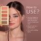 JustGold Artist Blusher Palette for Makeup, Highly Pigmented and Long Lasting with matte and shimmer shade