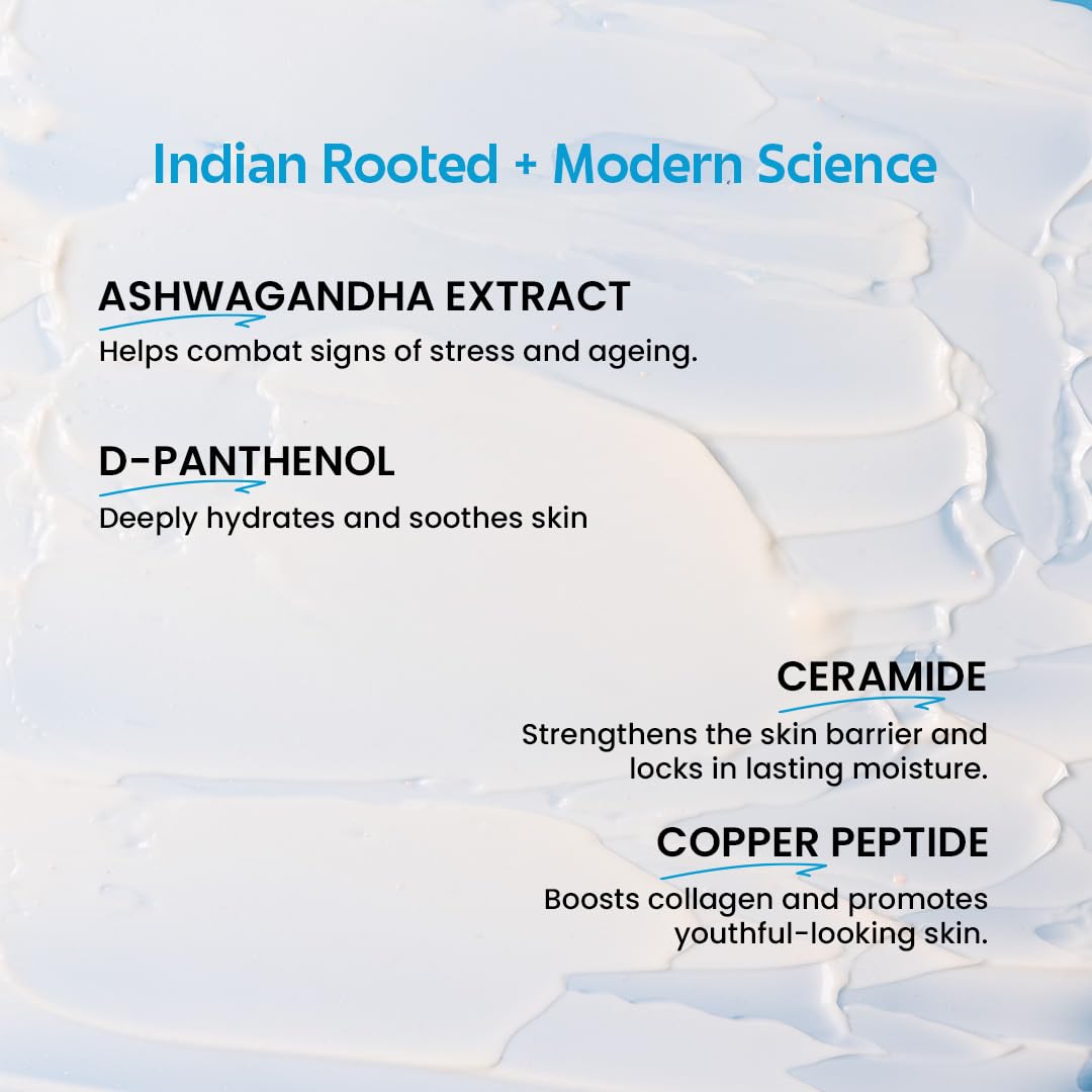 Rivona Naturals Barrier Repair Hydrating Mask 4-in-1, Leave on Overnight Mask Pack with Ceramides & Peptides, Boosts collagen, gives Glass skin, use as eye and hand mask | Suitable for Men and Women | All skin types 50gm
