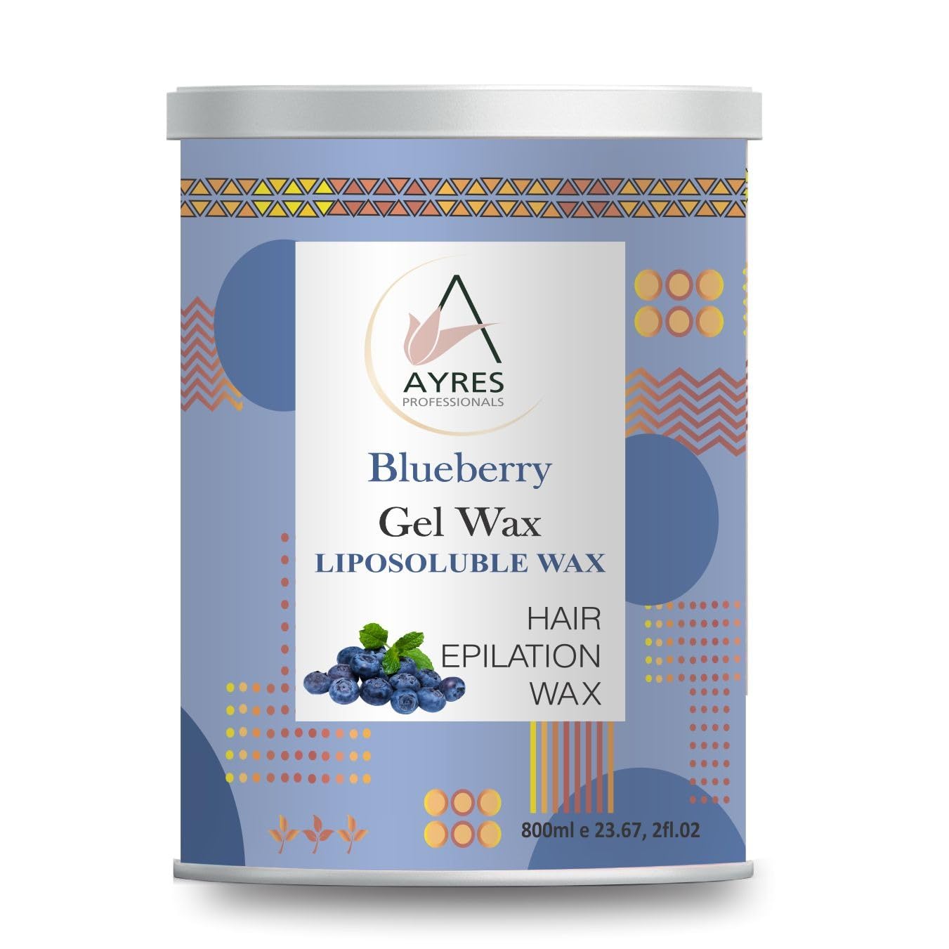 Blueberry Liposoliuble Gel Wax, Sensitive Body Part | Hair Removal Wax | Peel Off Wax | (800ml) Skin Wax