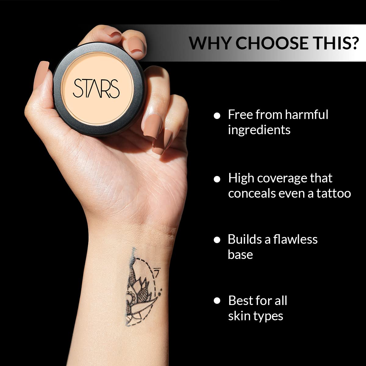 STARS COSMETICS Make Up Foundation Derma Series Matte Finish | 8gm