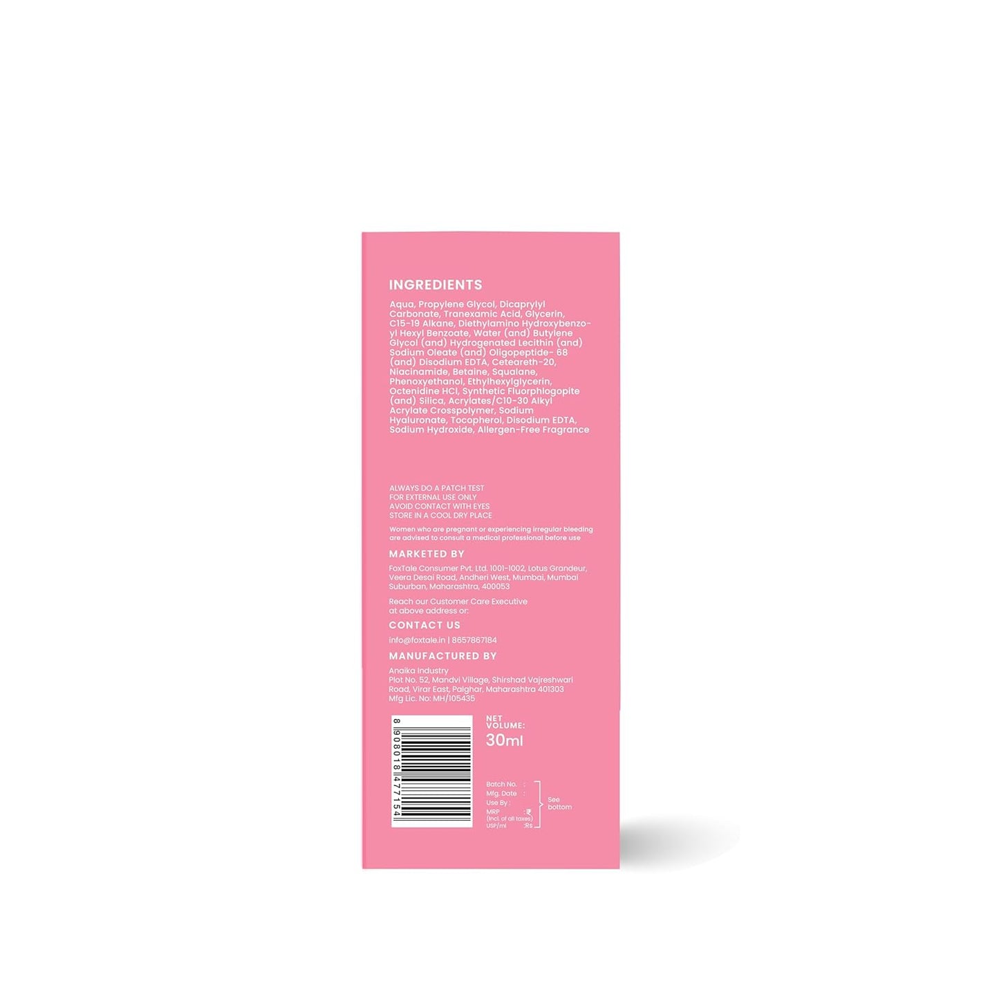 Foxtale Rapid Spot Reduction Drops For Hyperpigmentation & Dark Spot Removal (30ml)