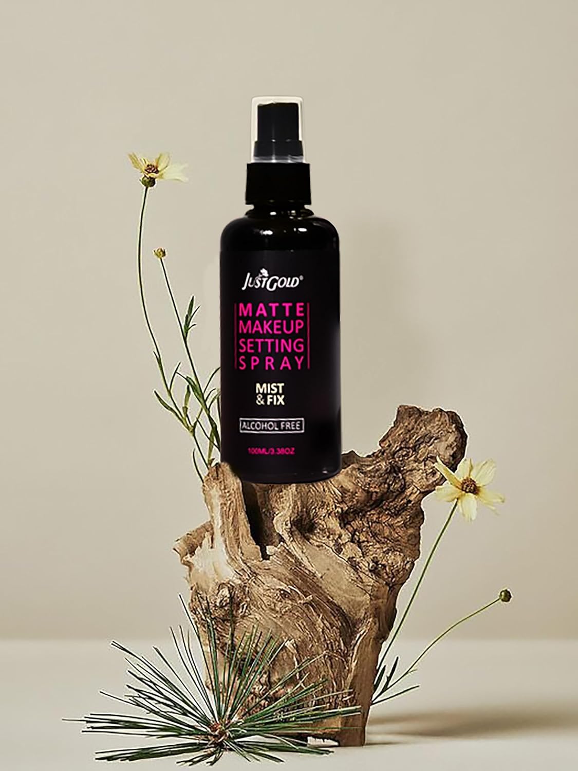 JustGold Matte Makeup Setting Spray Mist and Fix Alcohol Free 100ml