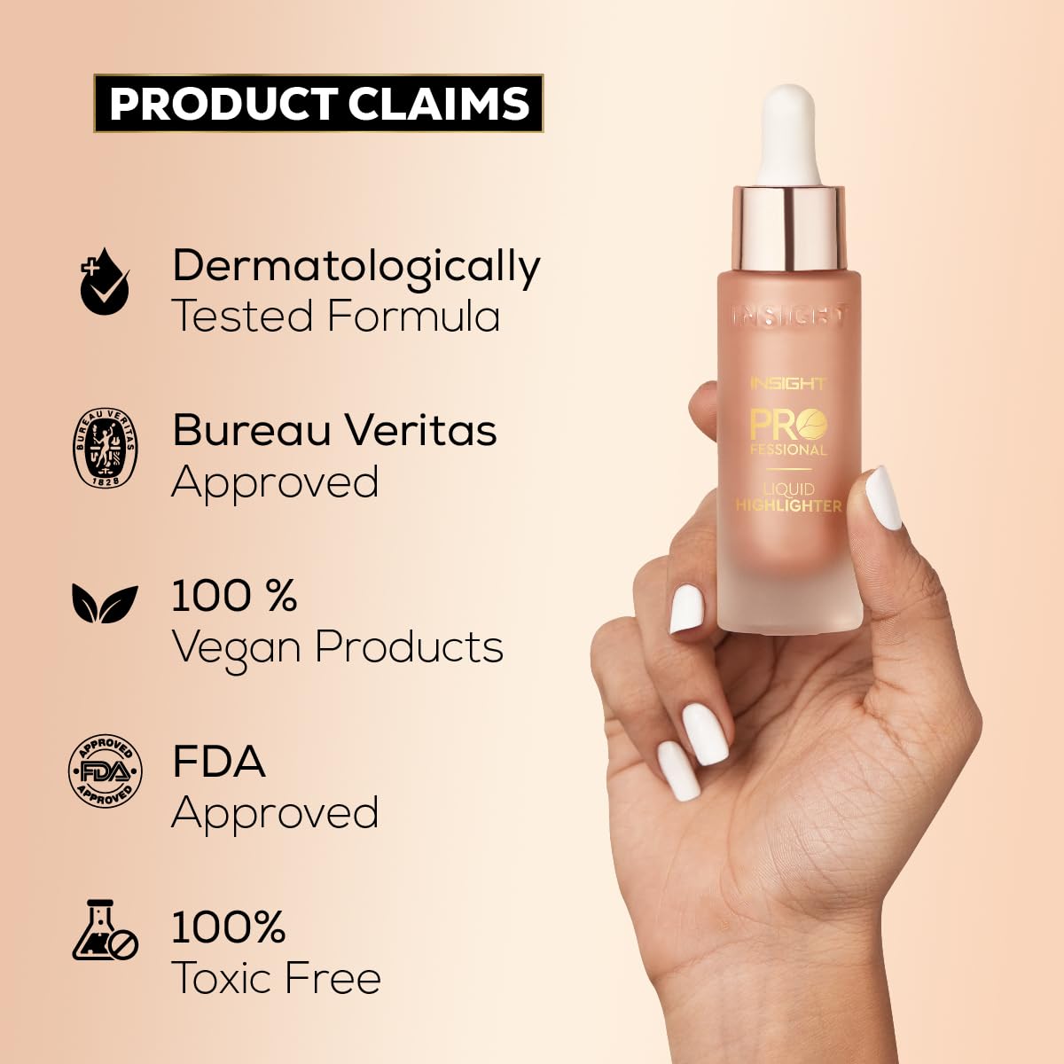 INSIGHT Professional Liquid Highlighter - Starry Light | Glowly Finish | Waterproof & Smudgeproof | 25g