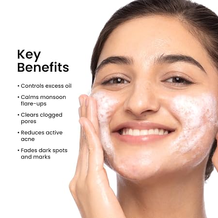 Foxtale Oil & Acne Control Face Wash With 2% Salicylic Acid & Cica, For Clear, Oil Free & Calm Skin