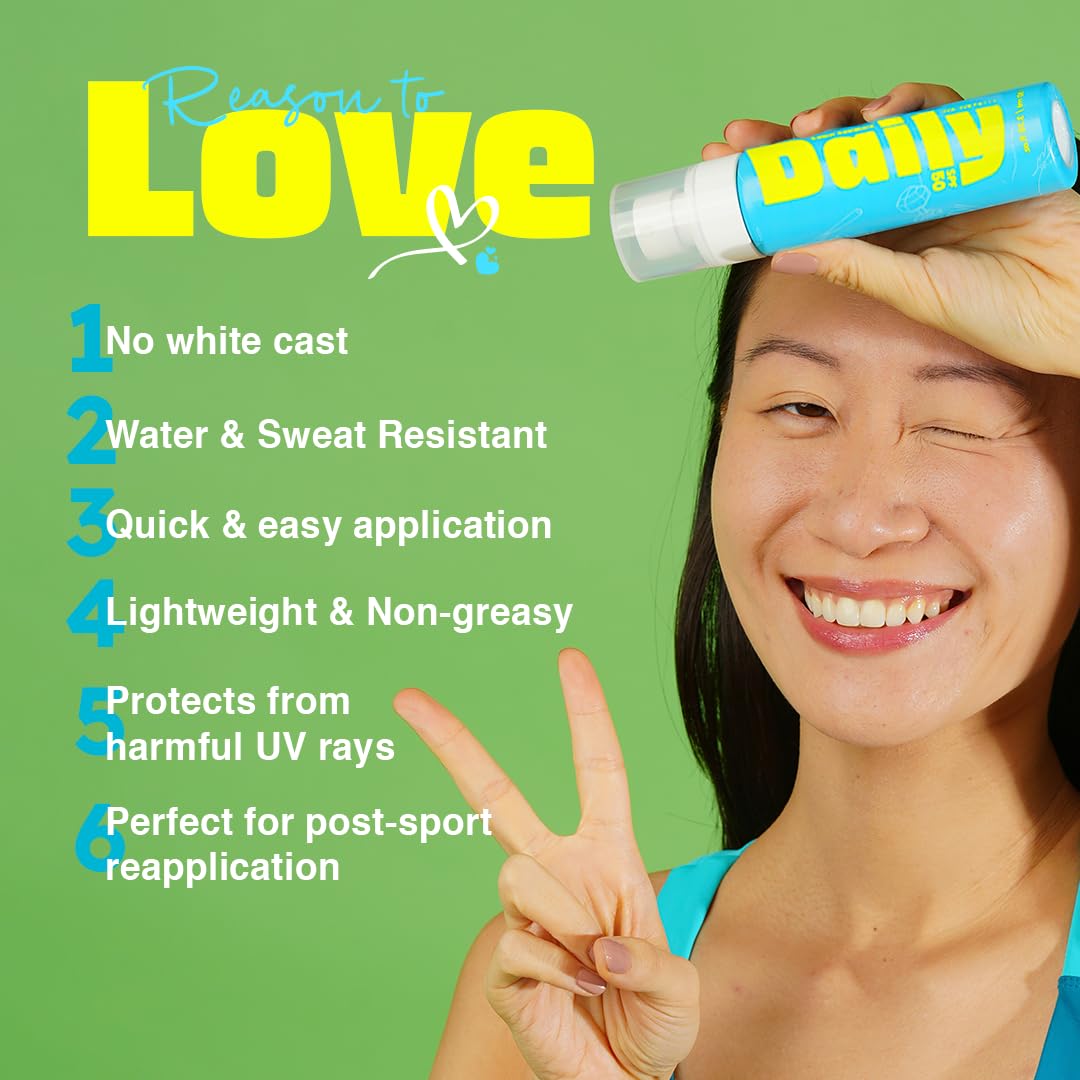 Rivona Daily SPF 50 Sunscreen Spray for Face & Body | PA+++ | Lightweight, Non-Greasy, Niacinamide & Aloe Vera | Broad Spectrum UV Protection | For All Skin Types | 100ml