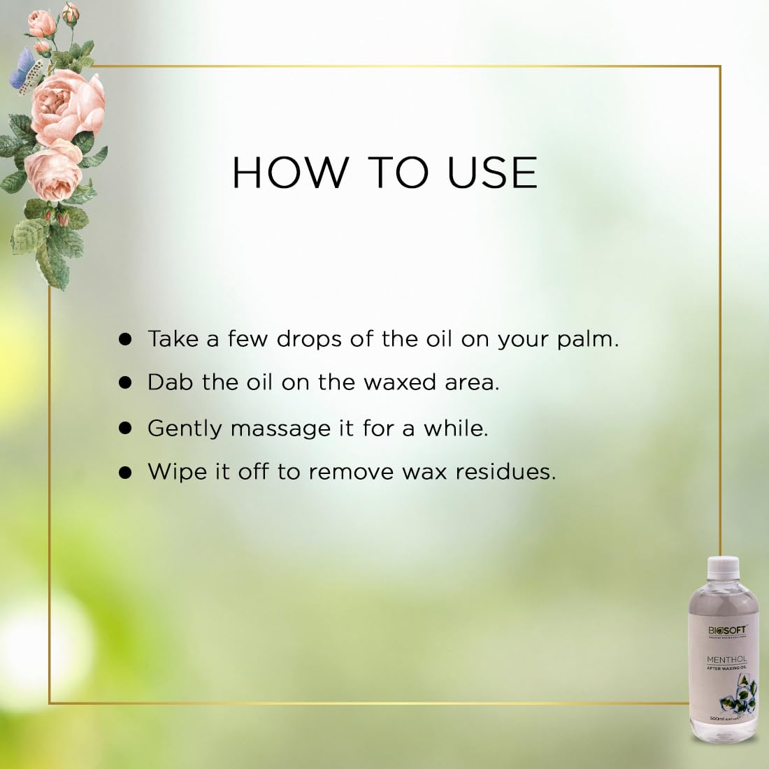 Biosoft Menthol Pre Waxing Gel (500ml) Designed For Removing Post-wax Residue