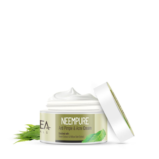 Oshea Herbals Neempure Anti Pimple Face Cream for Women & Men | Hydrating & Controls Excessive Sebum | Reduces Pimples with Inflammations | Enriched with Neem & Willow Bark Extracts | Oily Types - 50g