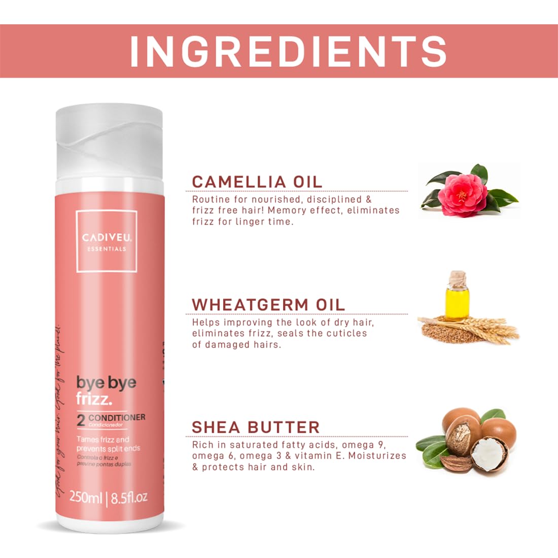 CADIVEU Bye Bye Frizz Conditioner (250ml)