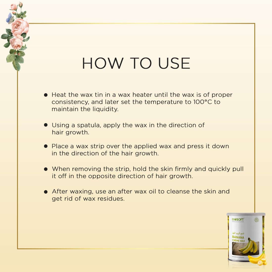 Biosoft Banana Cream Liposoluble Wax (800ml)