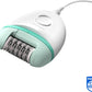 Philips Satinelle Essential Epilator, Corded, Compact Hair Removal, BRE224/00 White & Green