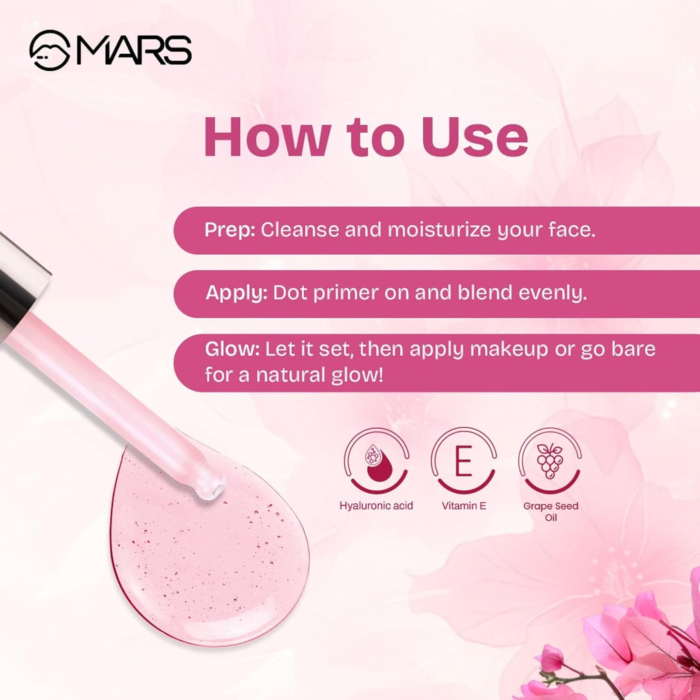 MARS Hydra Glow Proactive Nourishing Long Lasting Primer - 30 ml (Transparent)