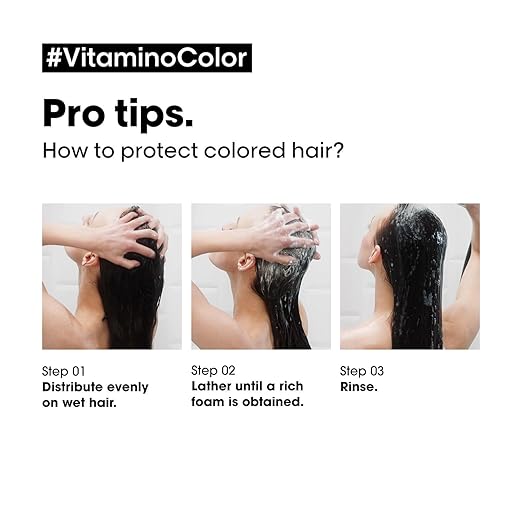 L'OREAL PROFESSIONNEL PARIS Vitamino Color Shampoo For Coloured Hair, 300Ml|Professional Color Protect Shampoo |Coloured Protection Shampoo With Uv Protection