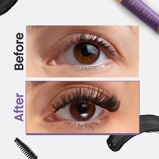 Swiss Beauty Bold Eyes Super Lash Mascara Waterproof - Black (7.5ml)