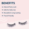 GUBB Eyelash Set With Glue, False Eyelashes - Party Style