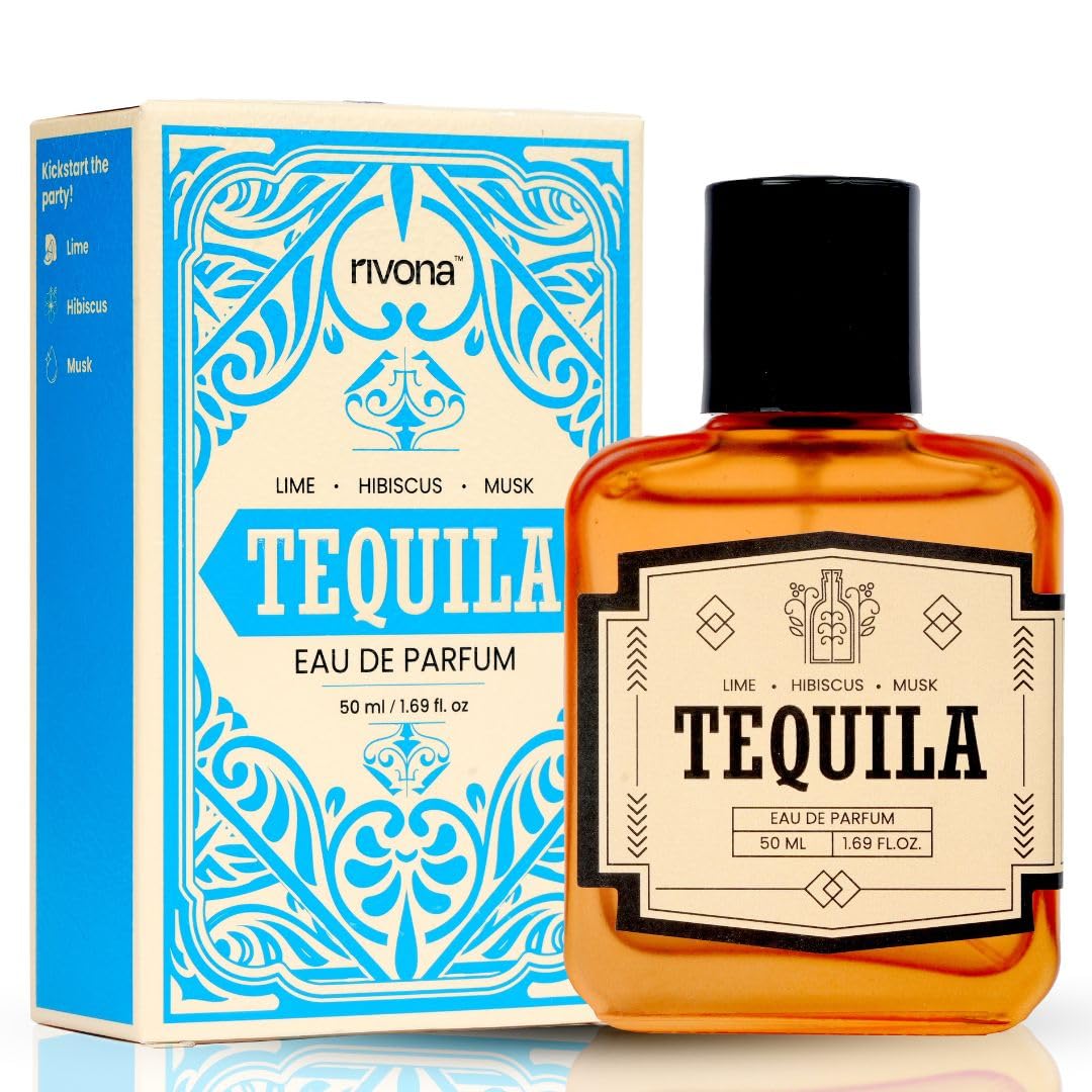 Rivona's Tequila Perfume - Zesty & Citrus, Long-Lasting Fragrance with Tequila, Bergamot & Lime, Unisex Eau de Parfum | Ideal for special occasions | 50ml