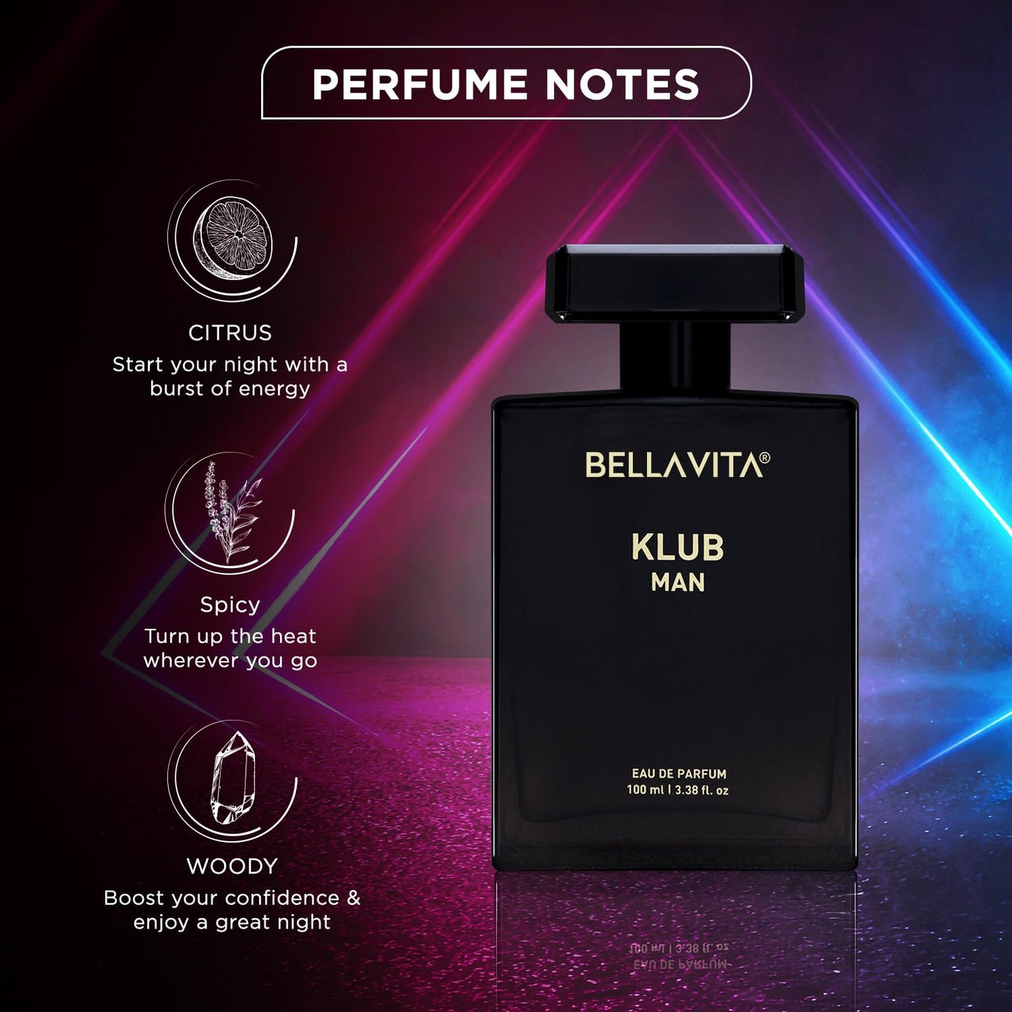 Bella Vita Luxury KLUB | Long Lasting Eau De Parfum 100ml Perfume for Man |