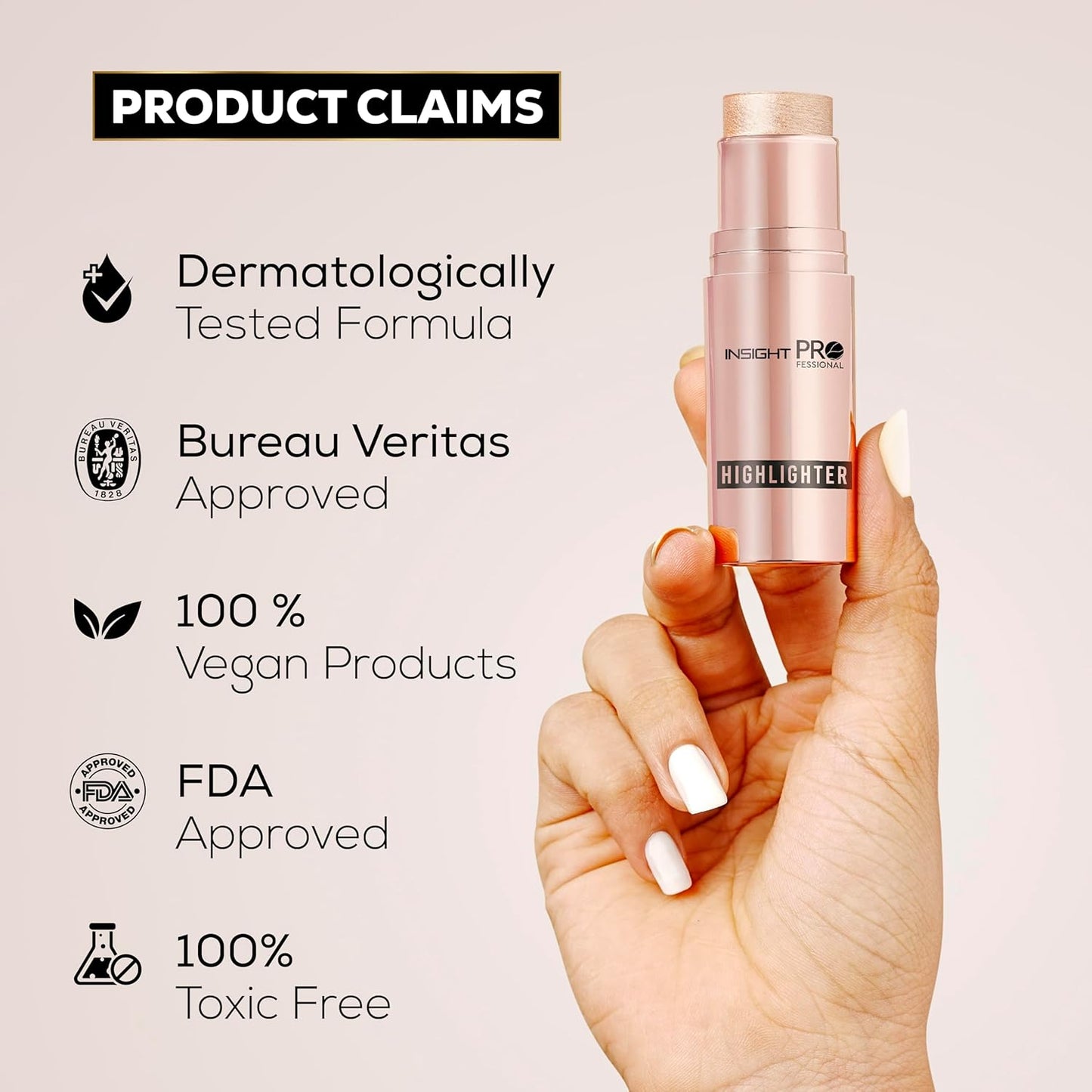 Insight Professional Highlighter (10g) | Dewy Finish | Buildable Glow | Lightweight Cream Formula | Radiant Highlighter for All Skin Tones, Cheekbones & Eyes