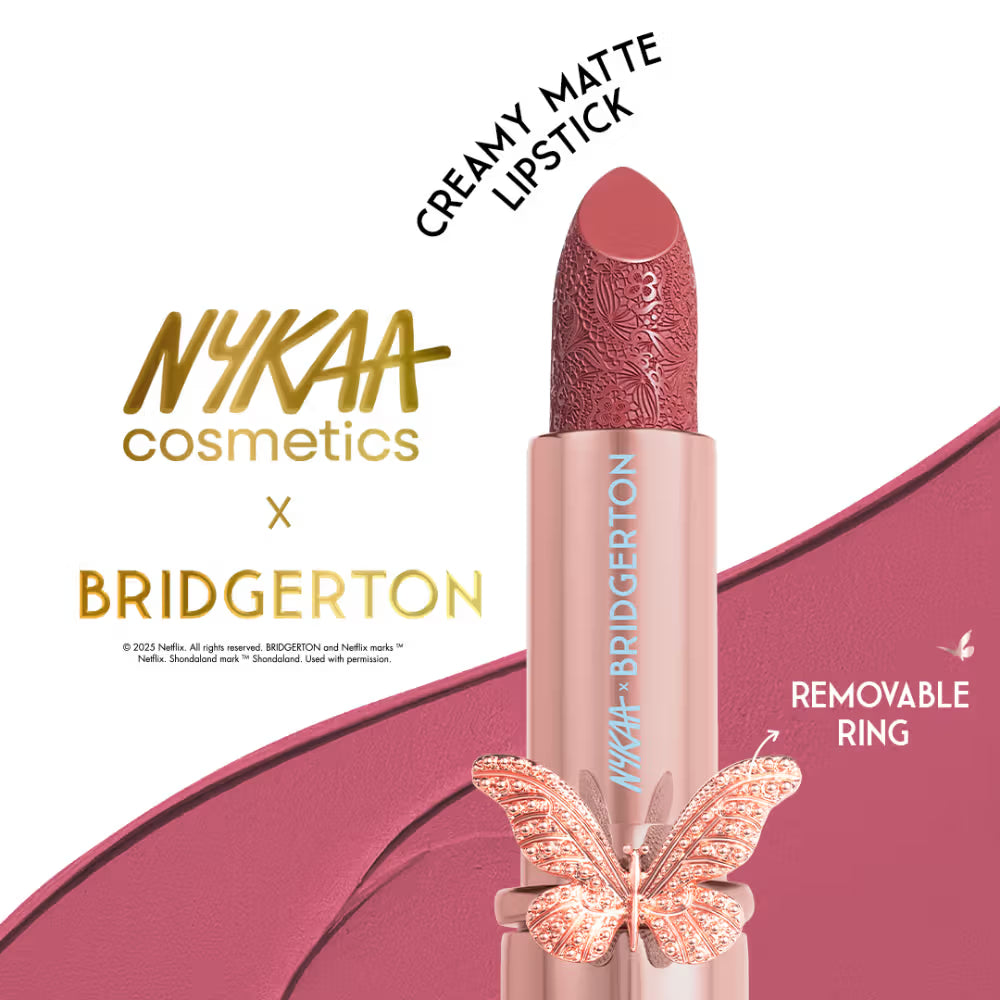 Nykaa Cosmetics X Bridgerton Creamy Matte Longwear Lipstick - Forbidden Love