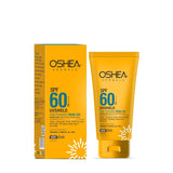 Oshea Herbals SPF 60 PA+++ Non Sticky UVshield Matte Gel Sunscreen for All Skin Types | Reduces Ageing with Signs of Sun Damage, Protects from UVA & UVB | Enriched with Apple & Peony Flower Extract | 60g
