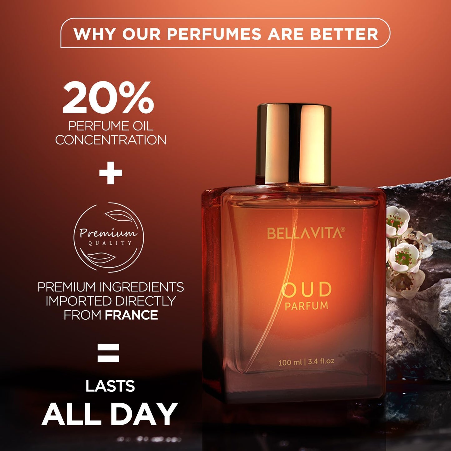 Bella Vita Luxury OUD | Long Lasting Perfume for Man and Woman |EDP 100ml |