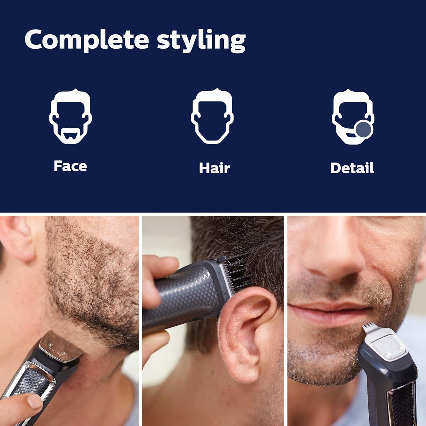Philips Norelco Battery Powered  Multigroom Series 5000 Hair Trimmer, 13 Attachments, Mg3750 for Men