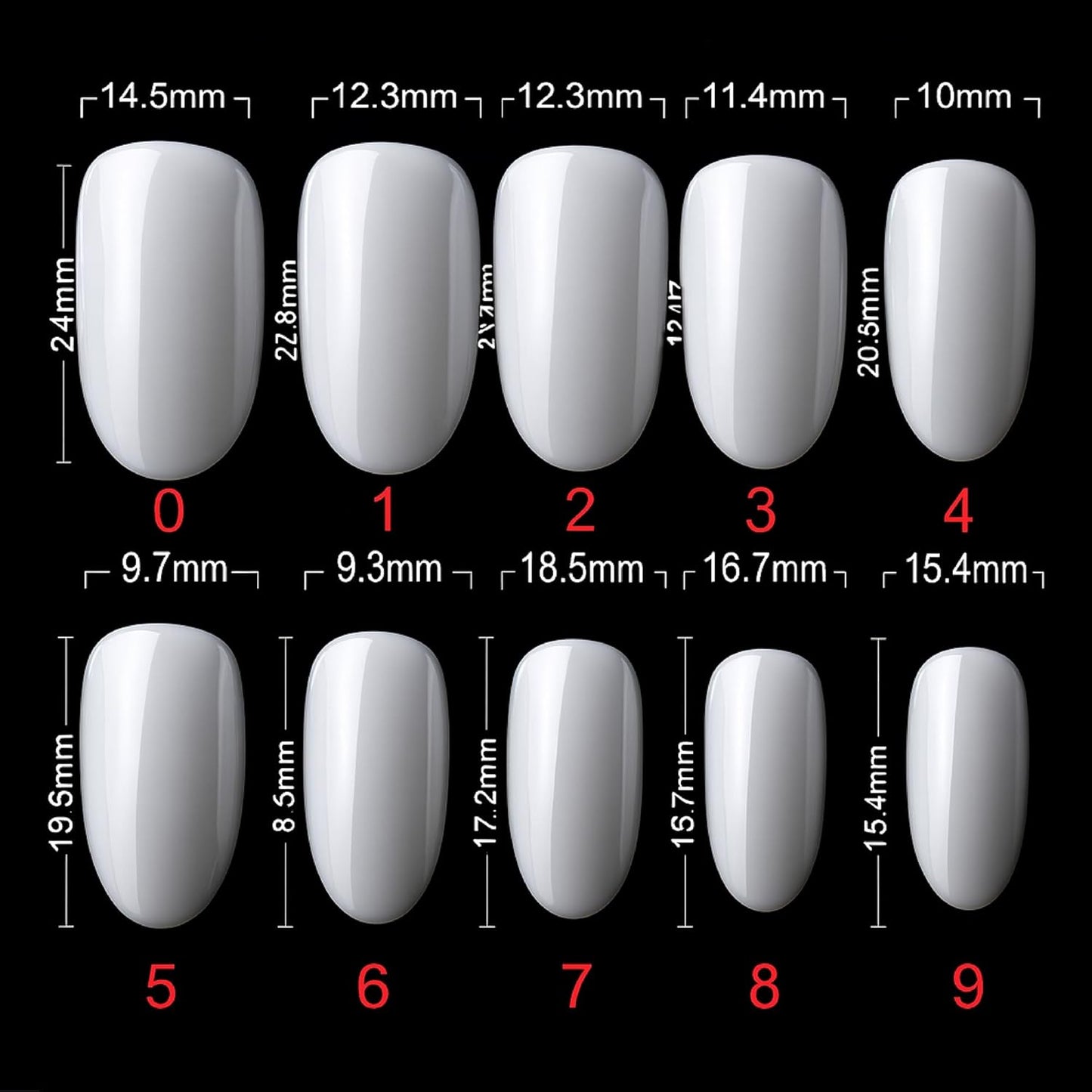 Shills Professional PKT 500pcs Short Oval Shape Nail Tips Natural