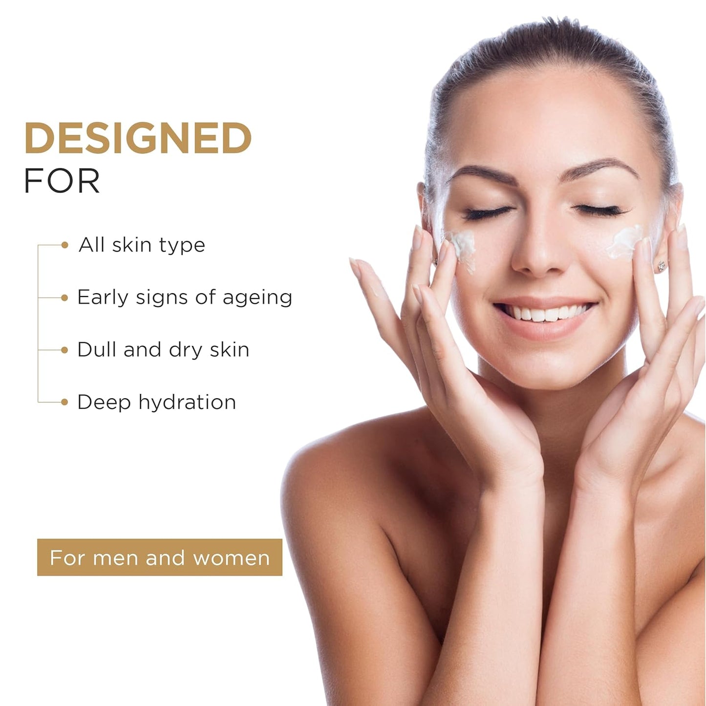 Oshea Herbals Almondfine Anti Ageing Face Cream For All Skin Types | Reduces Fine Lines & Wrinkles | Enriched with Sweet Almond Oil & Vitamin E | 50 g