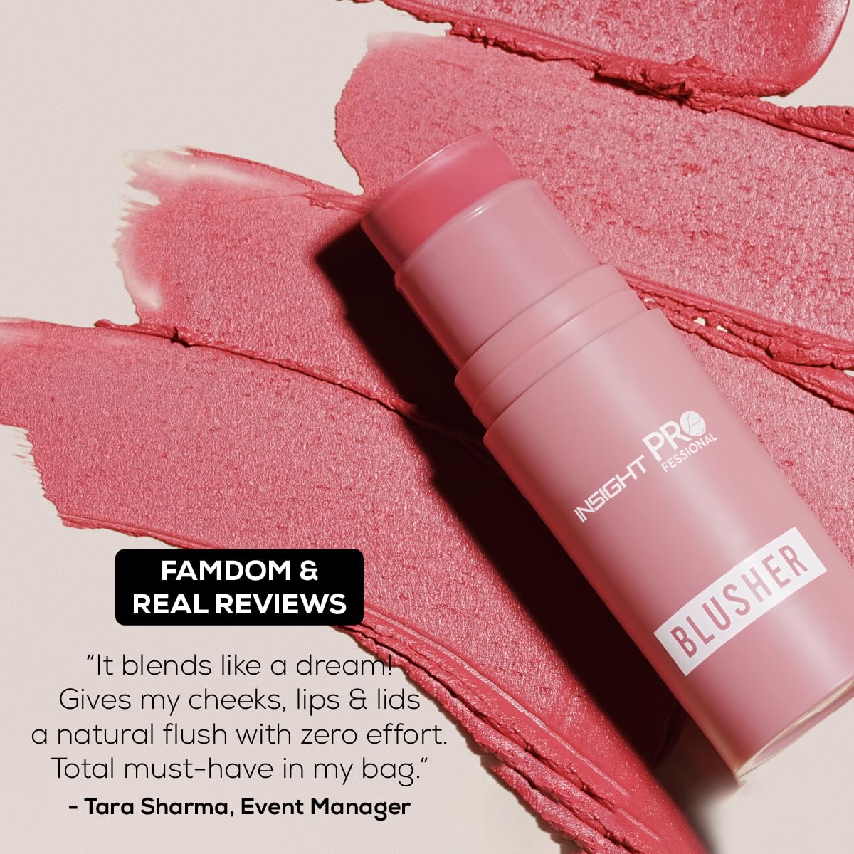 Insight professional Blusher (10g) | Velvety Finish | Cream-to-Powder Formula | Easily Blendable for Natural Flush | Weightless Color for Airbrushed Glow