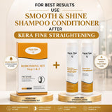 KERA FINE Hair Straightening Cream & Neutralizer Kit | Rebonding Cream Step 1 & Step 2 | Smooth, Silky & Frizz-Free Hair | Salon
