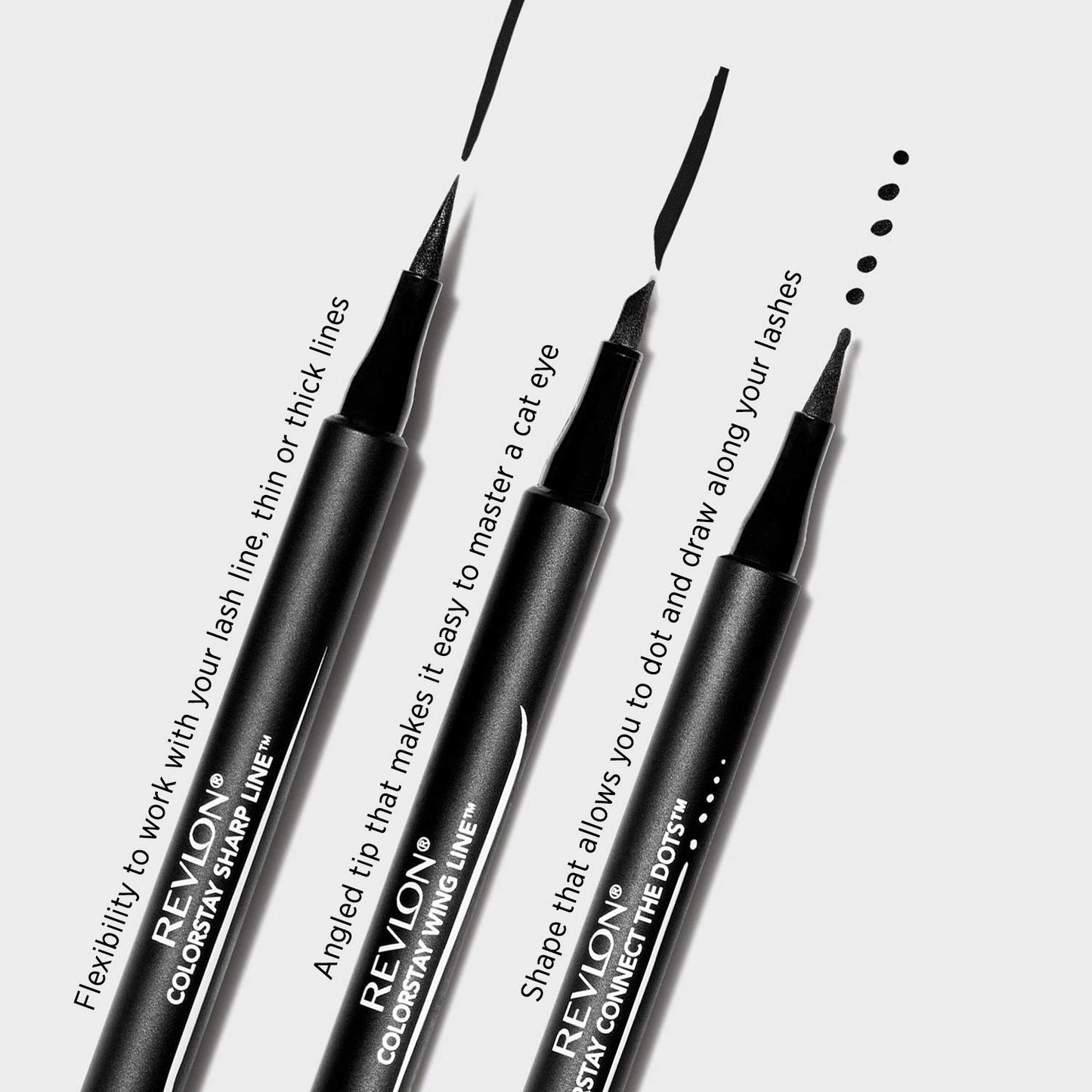 REVLON Colorstay Sharp Line Liquid Eye Pen, 24 HRS, Waterproof, Smudge & Transfer Proof, Blackest Black