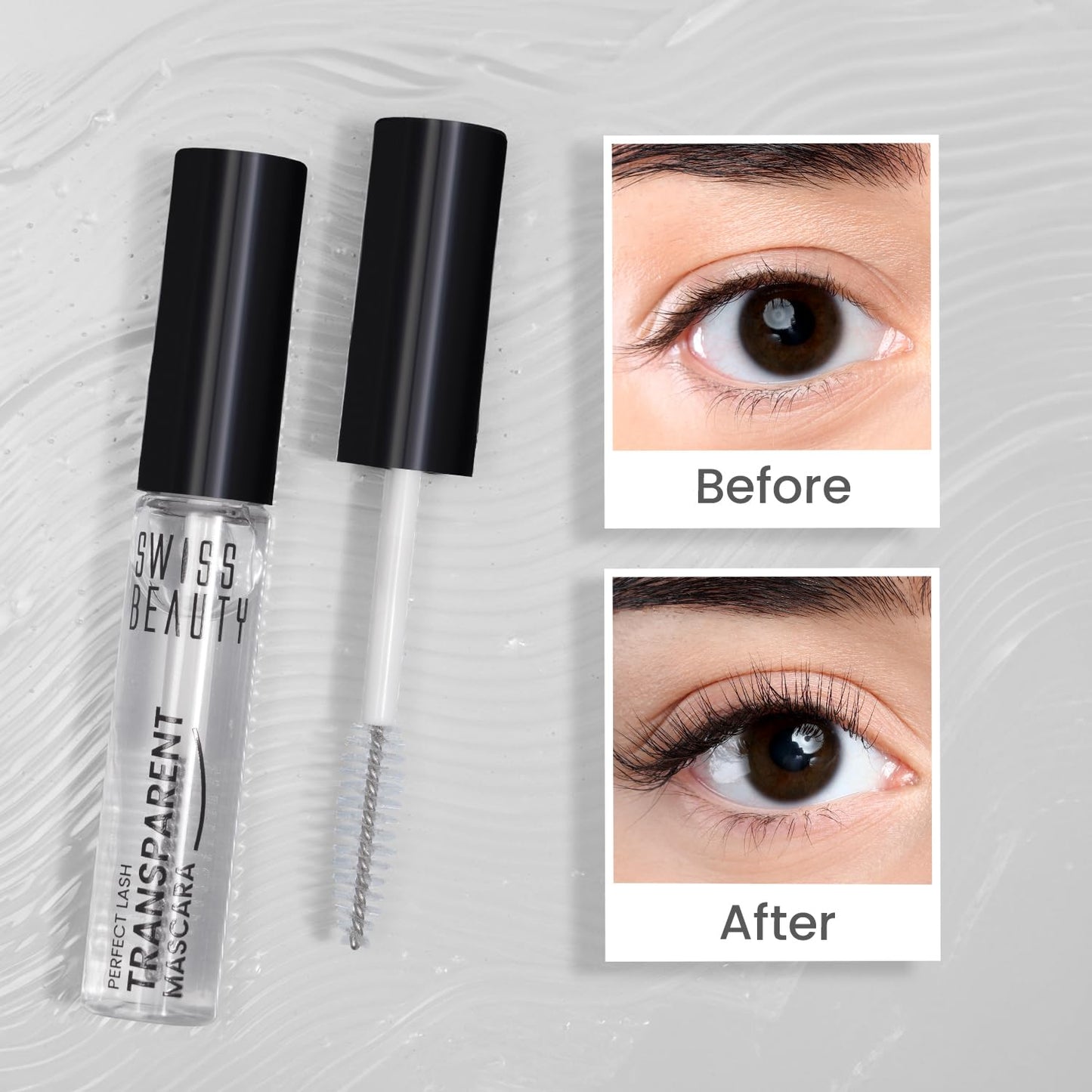 Swiss Beauty Perfect Lash Transparent Volumizing Mascara | Lightweight and Non sticky With Lash Growth Formula| 7ml