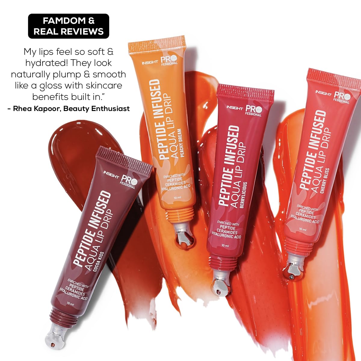 Peptide-Infused Aqua Lip Drop Lip Balm Lip Treatment for Dry, Chapped Lips, Intense Hydration with Ceramides & Collagen | 10g
